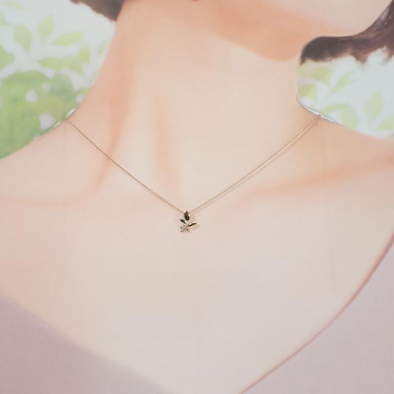 TIFFANY&Co. 60021537 Necklace K18 Pink Gold/diamond Women