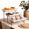 3-Tier Dessert Stand Fruits Pastries Appetizers Tray Elegant Display Rack for Buffet Tables Parties Modern Kitchen Organizer