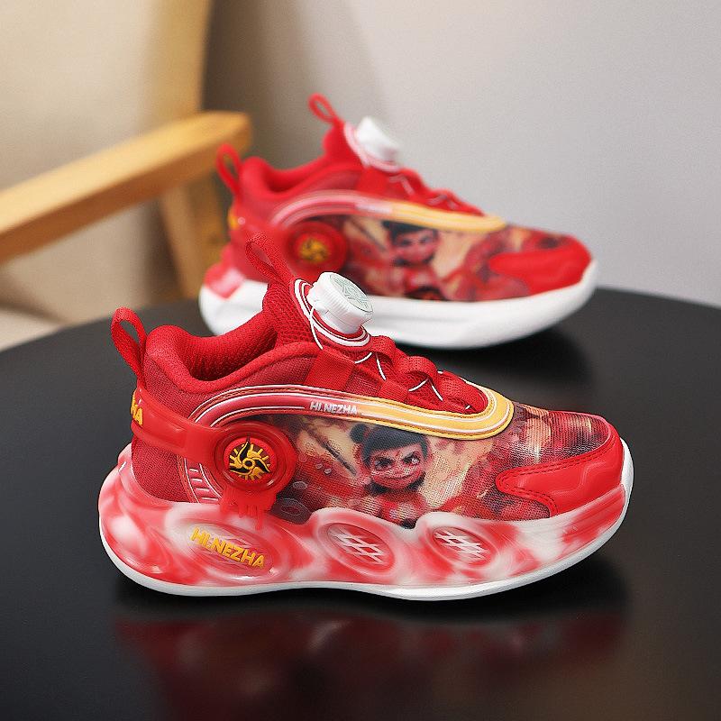 Nezha Boys Shoes 2025 Spring and Autumn Mesh Classmates Boys Sports Shoes Middle and Older Children Running Shoes Children's Sports Shoes