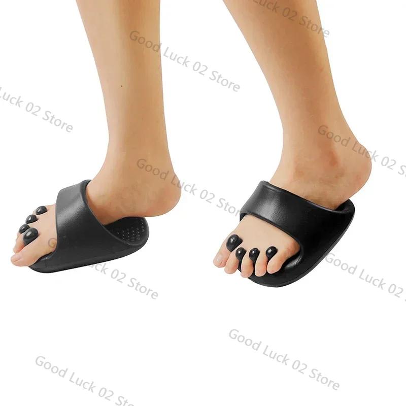 Módní podpora klenby Dámské pantofle na hubnutí a masáž Pantofle Sandály Třepací boty s tlustou podrážkou Poporodní masáž Štíhlé nohy Třepací boty