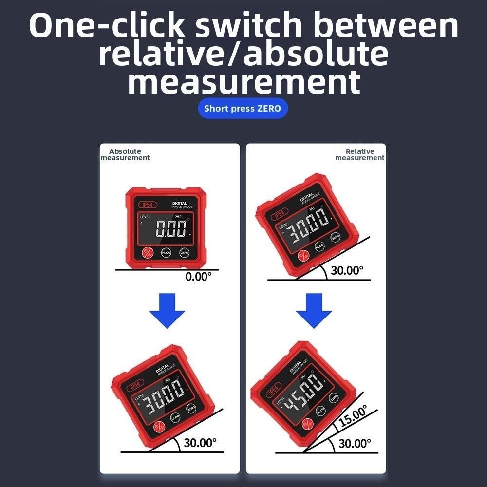 With Dual Laser Inclinometer 4x90° Electronic Goniometer Digital Angel Meter  Carpenter Tools