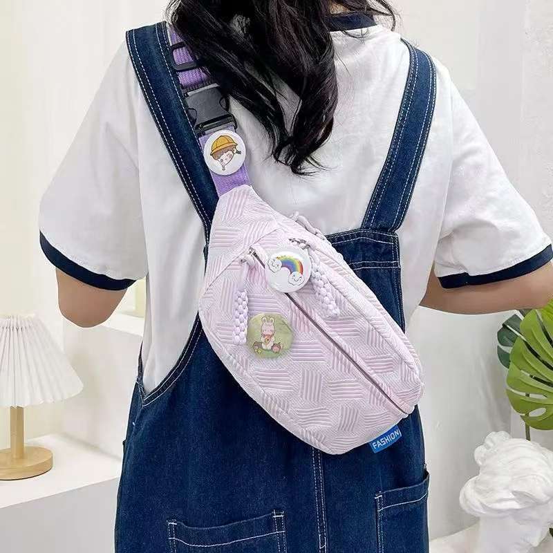 Leisure Fashionable Waist Bag Women Small Fresh Chest Bag Outdoor Sports Running Crossbody Bag Portable Travel Large Capacity Shoulder Bag Armpit Bag