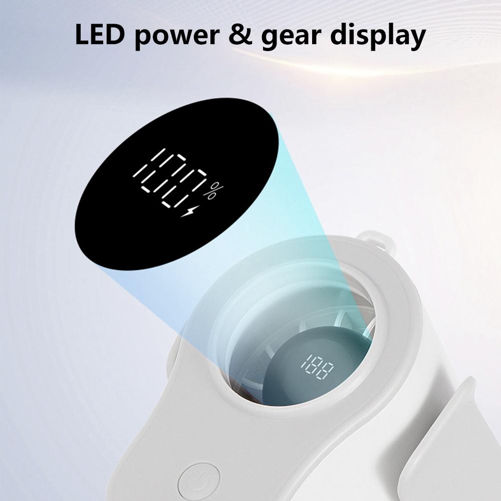 Portable Waist Clip Fan 100 Speeds Wearable Belt Fan 4000 Mah Mini Waist Fan for Outdoor Jobsite Farms Traveling Fishing