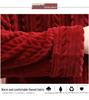 Thickened Flannel Robe: Warm Coral Fleece Bathrobe for Couples - Men's & Women's Plus Size Zipper Nightgown