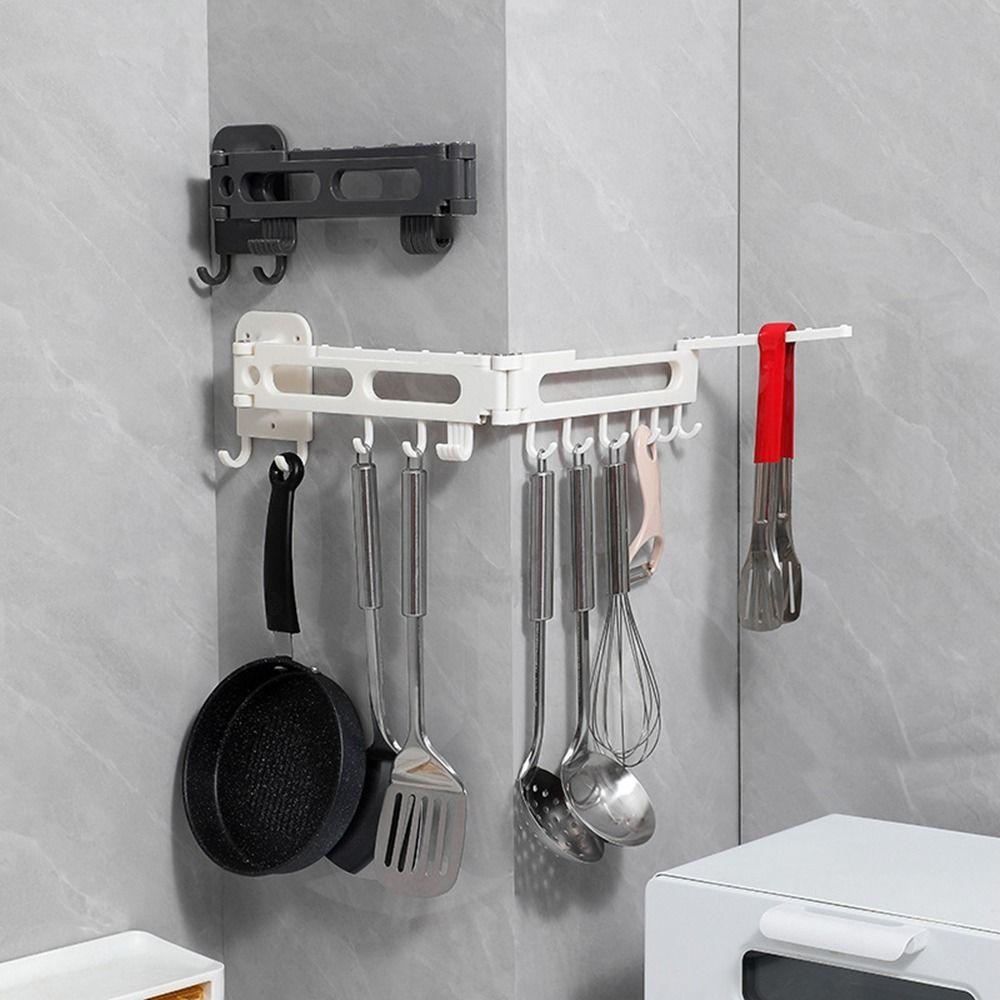 Plastic Spatula Spoon Hanging Bracket Folding Utensil Rack Kitchen Wall Hooks  for Home