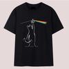 Pink Floyd Gatto Lato Oscuro Della Luna Divertente Nera Unisex T-shirt Taglia S-5XL Unisex T-Shirt