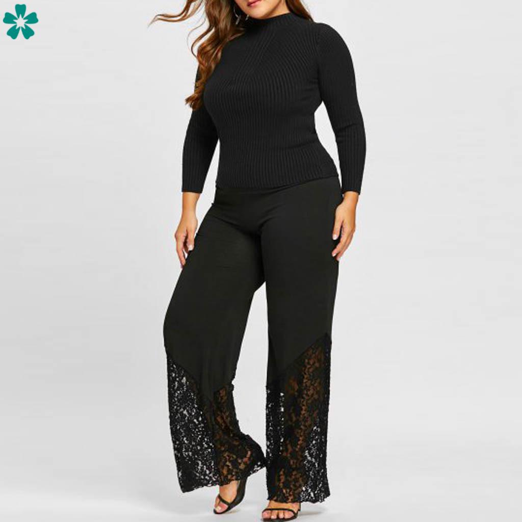 New Summer Palazzo Pantalon Flare Pantalon Festival Jusqu/'à Taille Plus