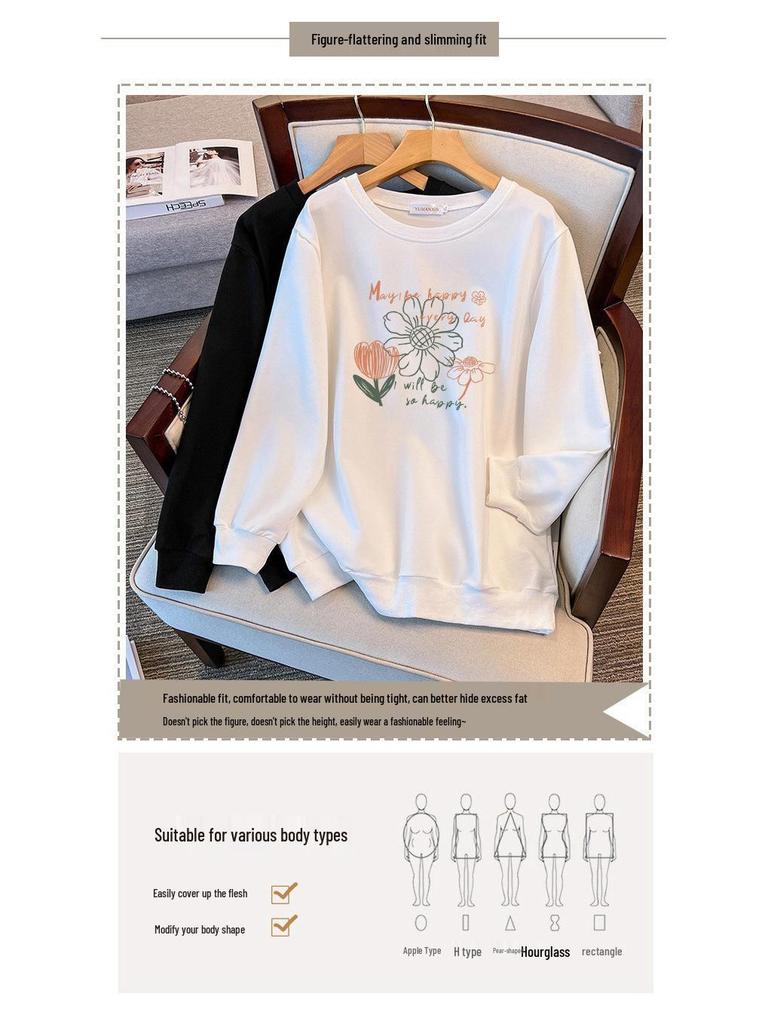 Plus Size Loose Fit Autumn Hoodie, Bust 150/160cm, Suitable for 200-350 Jin