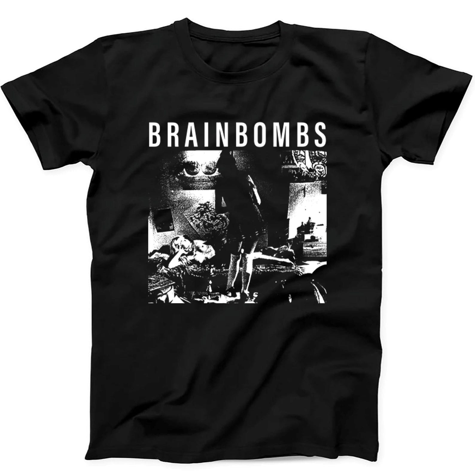 Brainbombs It s A Burning Hell No Place Punk Rock Music Tee Black T Shirt B593 L