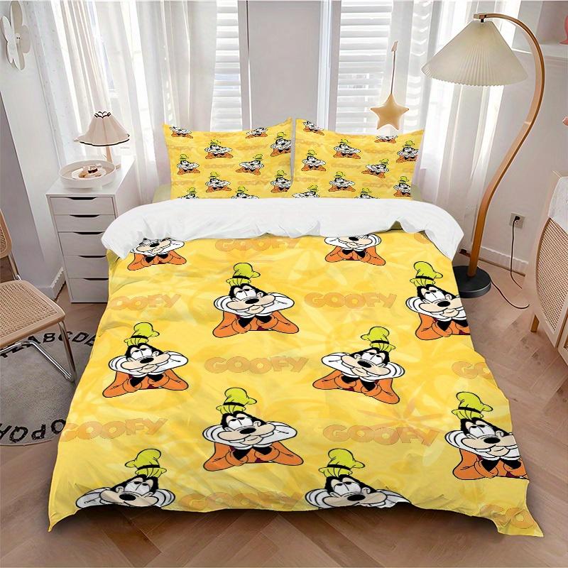 

3pcs set Goofy Pattern1pc of quilt cover+2pcs of pillowcase, no core, print bedding, All Seasons Bedroom Setting020 135x200cm