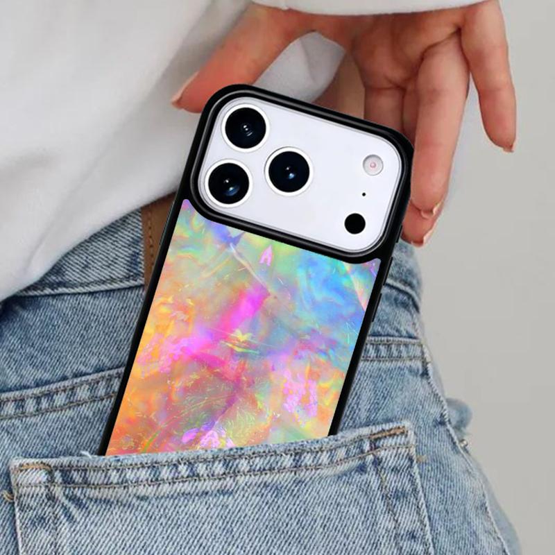 Holographic Iridescent Phone Case for iPhone 16e 15 14 13 12 17 Pro Max Plus Air 17pro Cover Coque