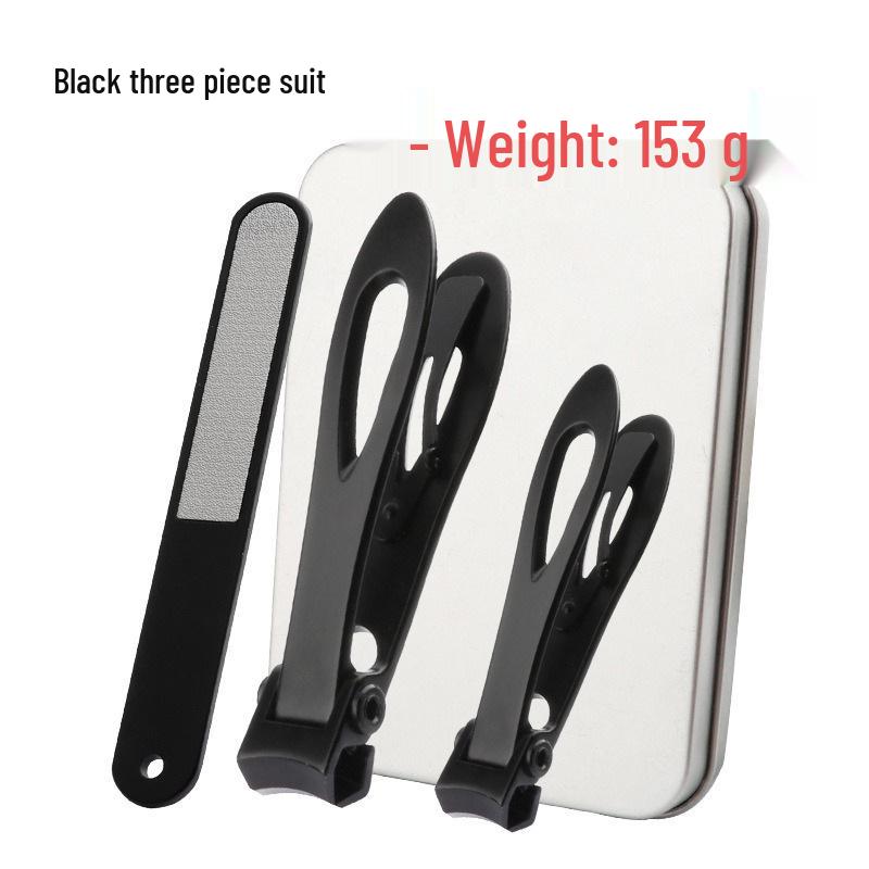 Large Anti-Splash Stainless Steel Nail Clippers - Manicure Set for Thick Toenails