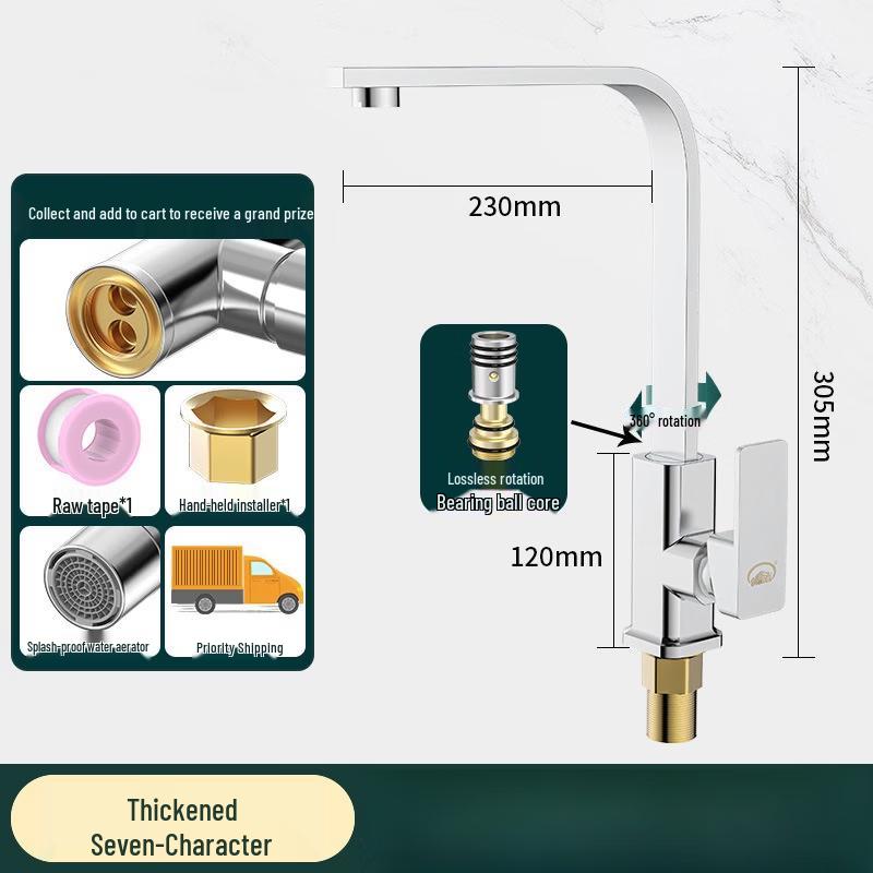 Kitchen Faucet with Hot  Cold Water