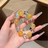 Natural Multicolor Energy Crystal Aquamarine Bracelet - Original Design