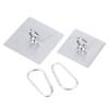 2Pcs Stainless Steel Ceiling Hooks Heavy Duty Adhesive Hooks No Drill Hanging Hooks For Lanterns Plants Hammocks