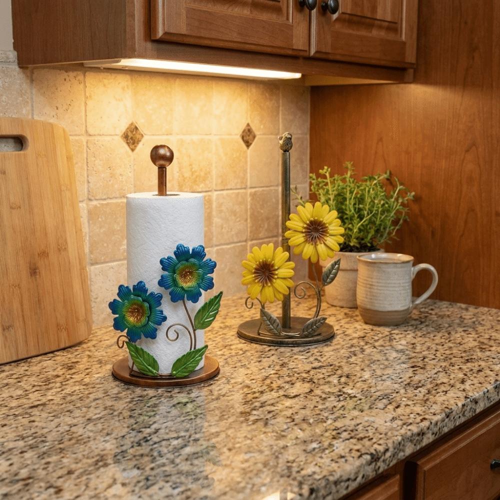 Anti-Skid Flower Shaped Tissue Holder Freestanding Paper Towel Rack  Dining Table