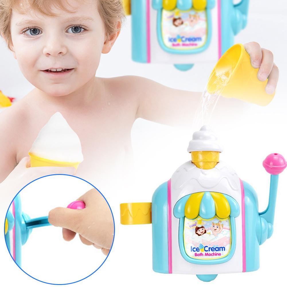 Children's Bathroom Water Toy Ice Cream Handmade Fun Baby Cone Play Foam Shop Toy Bubble Water M1Y1