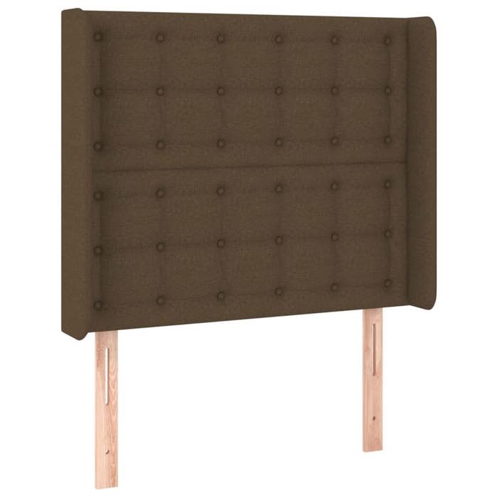 VidaXL Tête de Lit à LED Meuble de Chambre à Coucher Accessoire de Lit Simple Tête de Cadre de Lit Intérieur Marron Foncé 3124459