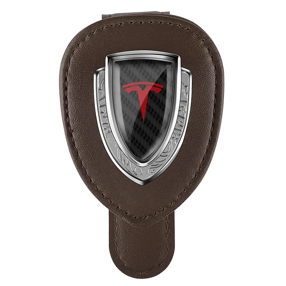 

Car Sticker 2025 New Tesla Car Glasses Frame Sun Visor Fold Sunglasses Storage Fastener Holder For Tesla Model 3 Y S X Roadster