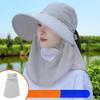 Cappello da Sole Estivo per la Raccolta del Tè Cappello Parasole Maschera Facciale da Donna Protezione UV Cappello da Sole da Uomo per Ciclismo Lavoro Modelli da Donna
