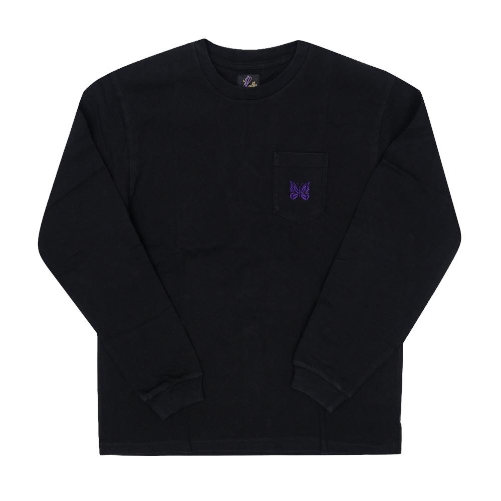 NeedleS Men S Long Sleeve PockeT T Rw348 F Black RW348 F-Black (L)