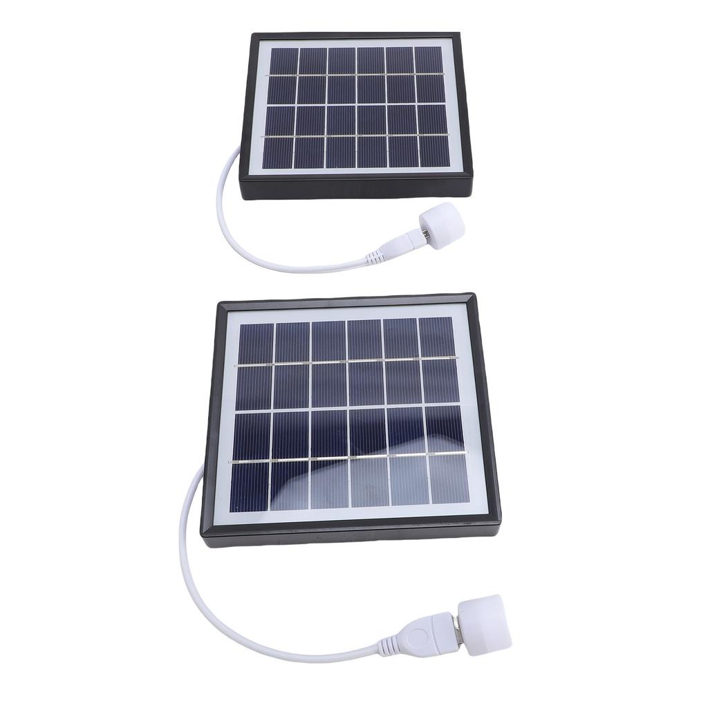 2pcs Monocrystalline Solar Panel USB Solar Panel r 5W Portable Light Bulb for Camping Hiking Tent Outdoor