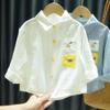 Korean Style Boys' Cartoon Shirt - Versatile Spring & Autumn 2024 Fashion for Toddlers