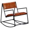 Day and Night - Day and Night Brown Genuine Leather Rocking Chair
