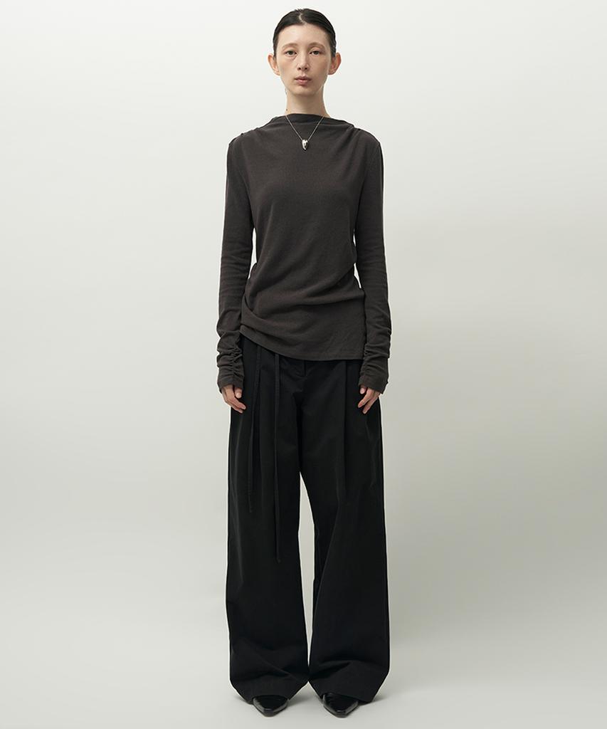 Leopeusaideuhwaiteulabel Drape Long Sleeve Charcoal