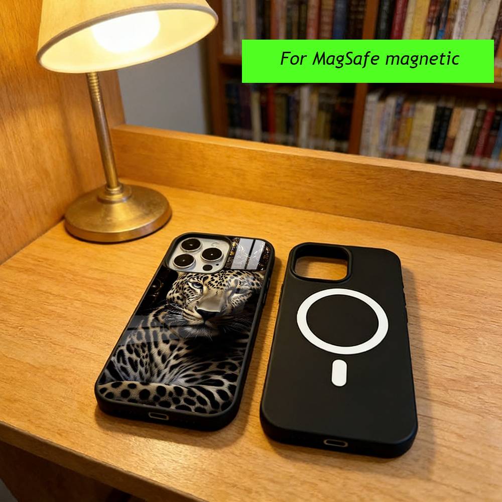 Cool Cheetah Phone Case For iPhone17,16,15,14,13,12,11 Plus,Pro Magnetic with Magsafe Wireless Charging