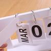 Nordic Style Wooden Calendar Solid Desktop Schedule Photography Props Perpetual Calendar  Home