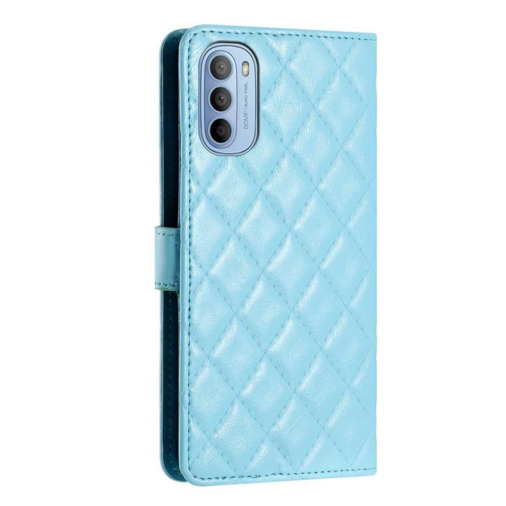 Quilted Pattern Faux Leather Wallet Case for Motorola Series.Moto E13 E20 G05 G54 Edge 40 Edge 50 Edge 60... 360° Protection with Card Slots & Stand