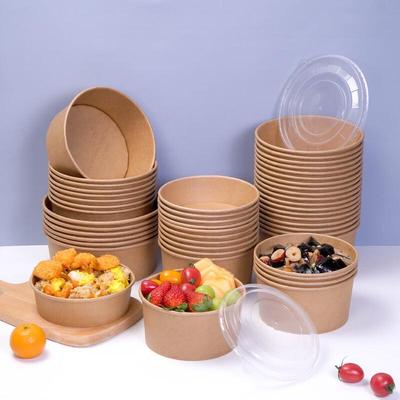 Disposable Kraft Paper Salad & Takeaway Bowls