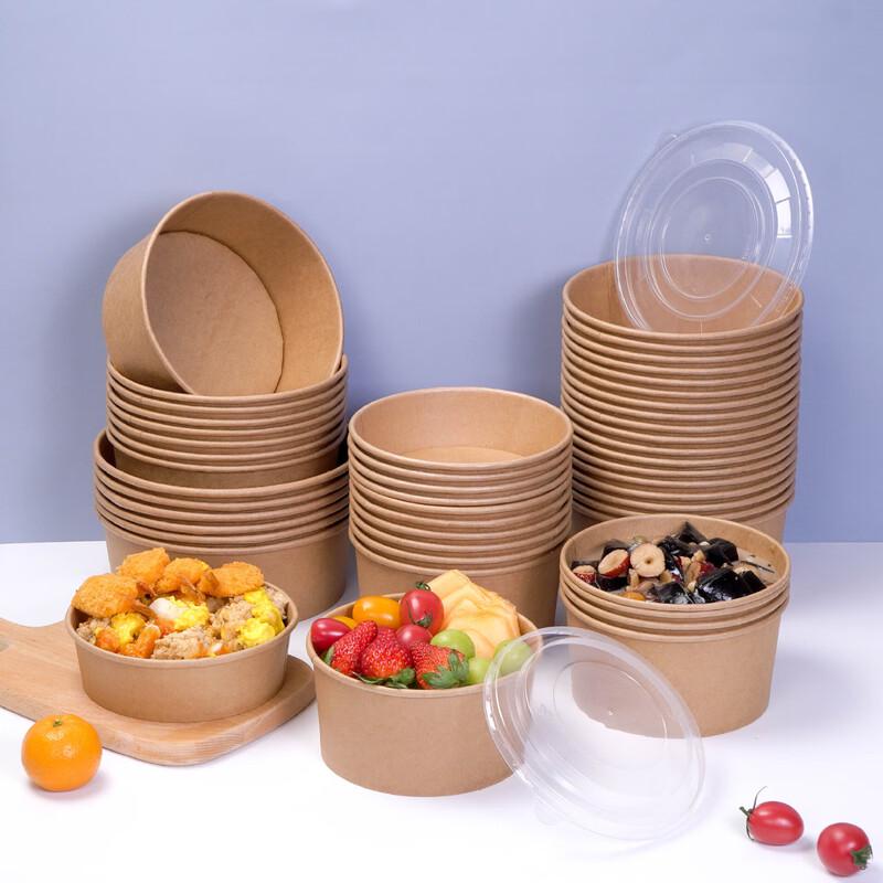 

Одноразовые крафтовые бумажные салатники и контейнеры для еды на вынос