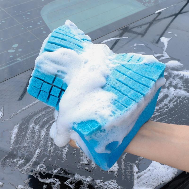 Autoreinigungsschwamm Wischlappen Saugfähig Weicher Schaumstoff Gitter-Schwamm Kratzfrei Groß Fleckenentfernung Autoreinigungsschwamm Autoreinigungswerkzeuge