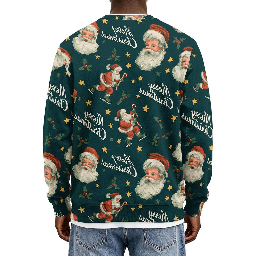 Men's Christmas Neck Pullover Sweatshirt