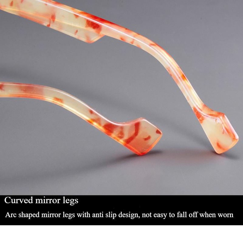 Luxury Brand Presbyopic Glasses Women Men Big Frame Fashion Reading Glasses New Retro Anti Blue Light Eyewear Color Block Frame