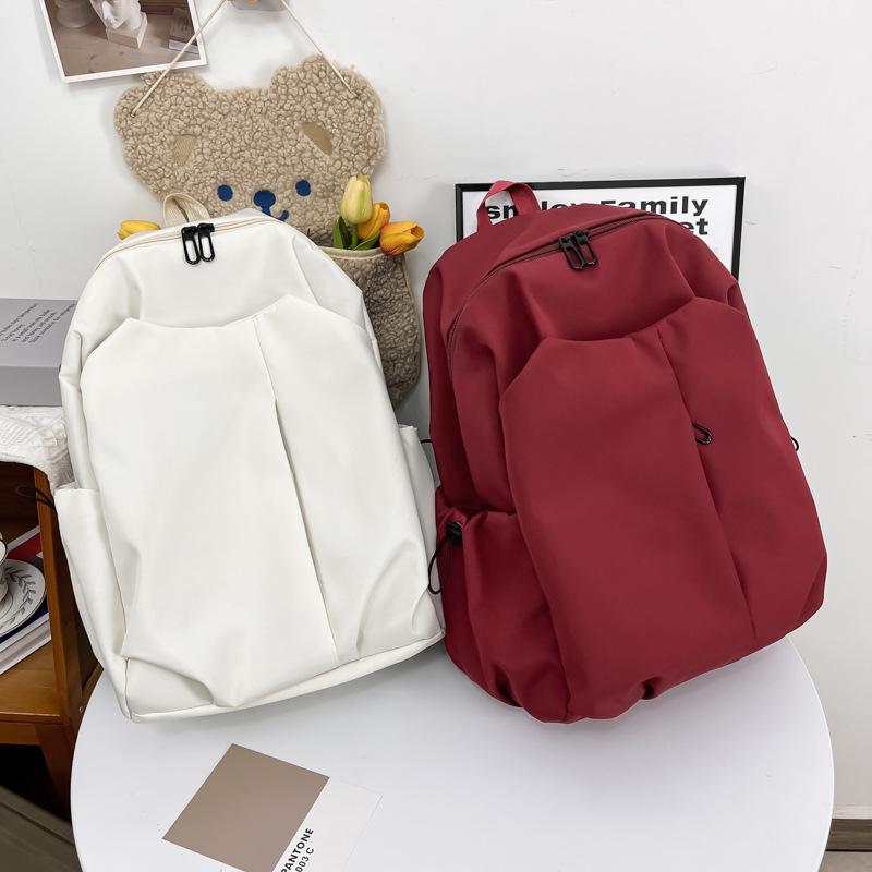 1PC Schoolbag Male College Student Ins Trendy Cool Simple Large Capacity Backpack Female Junior High School Student High School Travel Bag Backpack