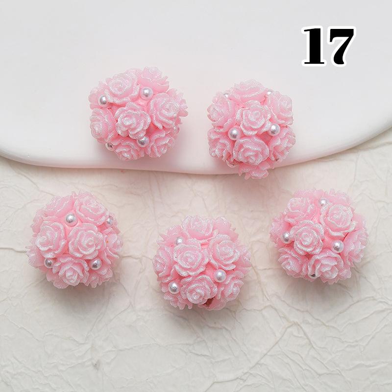 2Cm 10Pcs Charm Rose Polymer Clay Colorful Lover Acrylic Beads for Jewelry Making Diy Necklace Bracelets Earring Accessories New