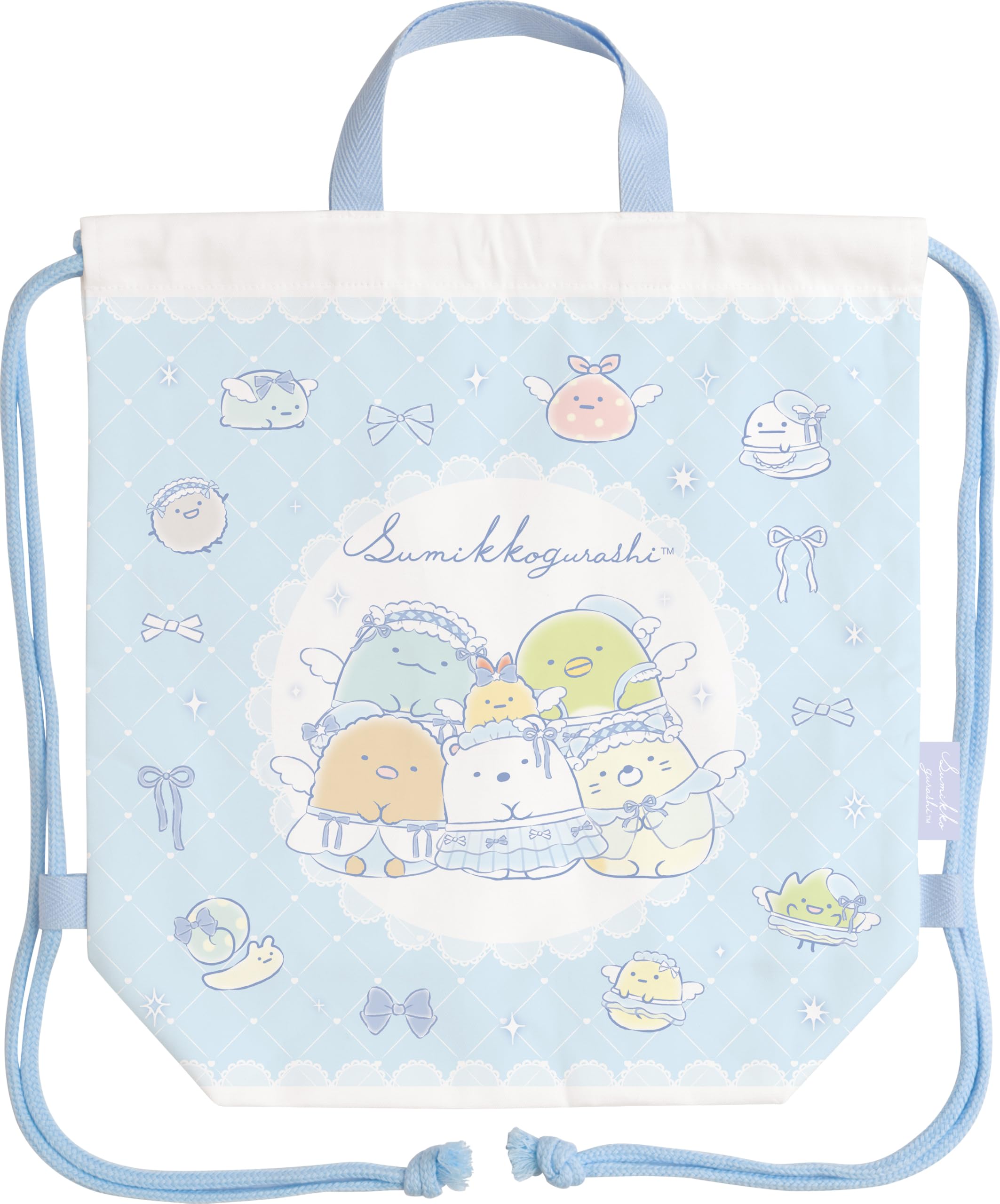 

Sumikkogurashi Drawstring 330mm H x 320mm W x 105mm D San-X Pouch, Large, CA80301,