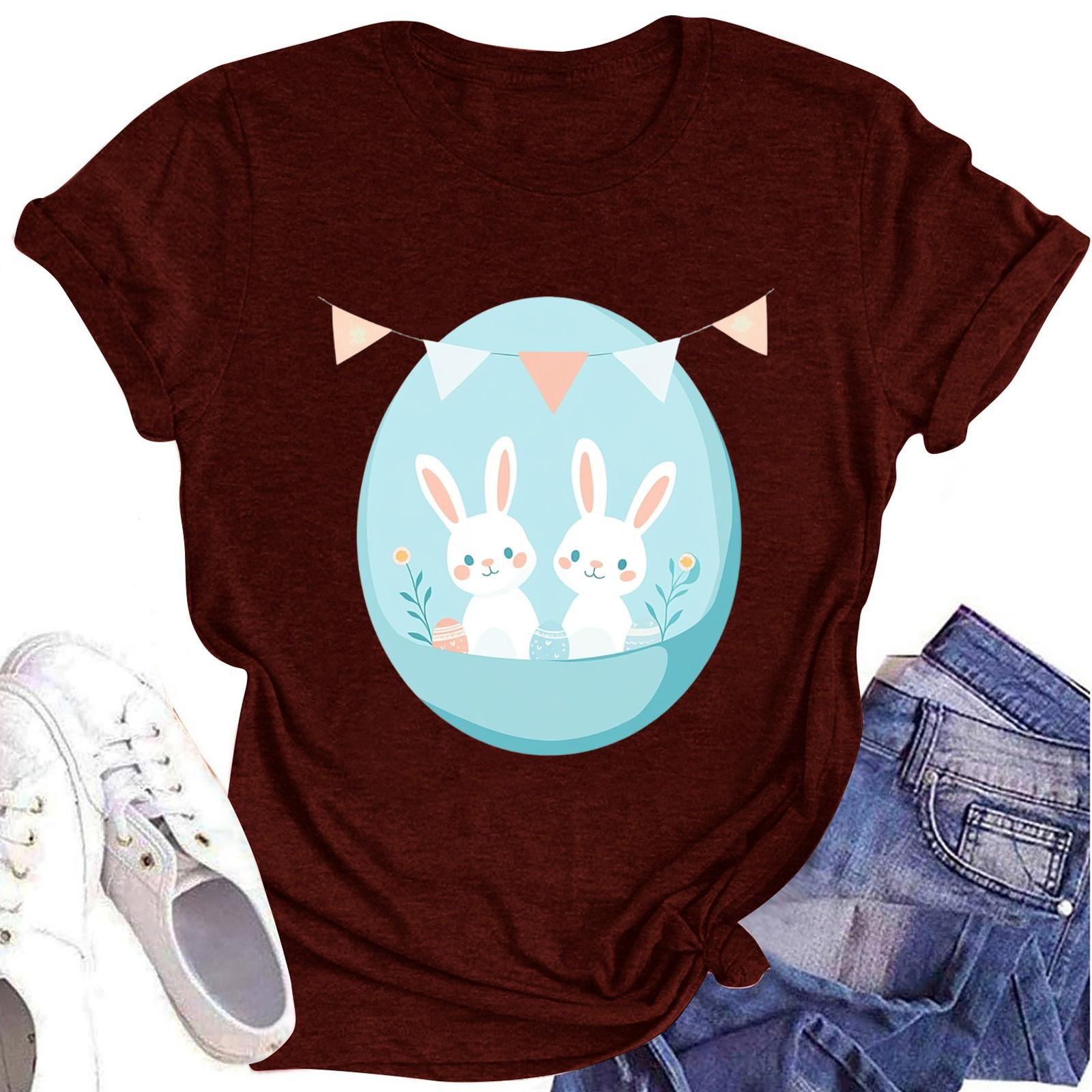 

Женская футболка с круглым вырезом и короткими рукавами M