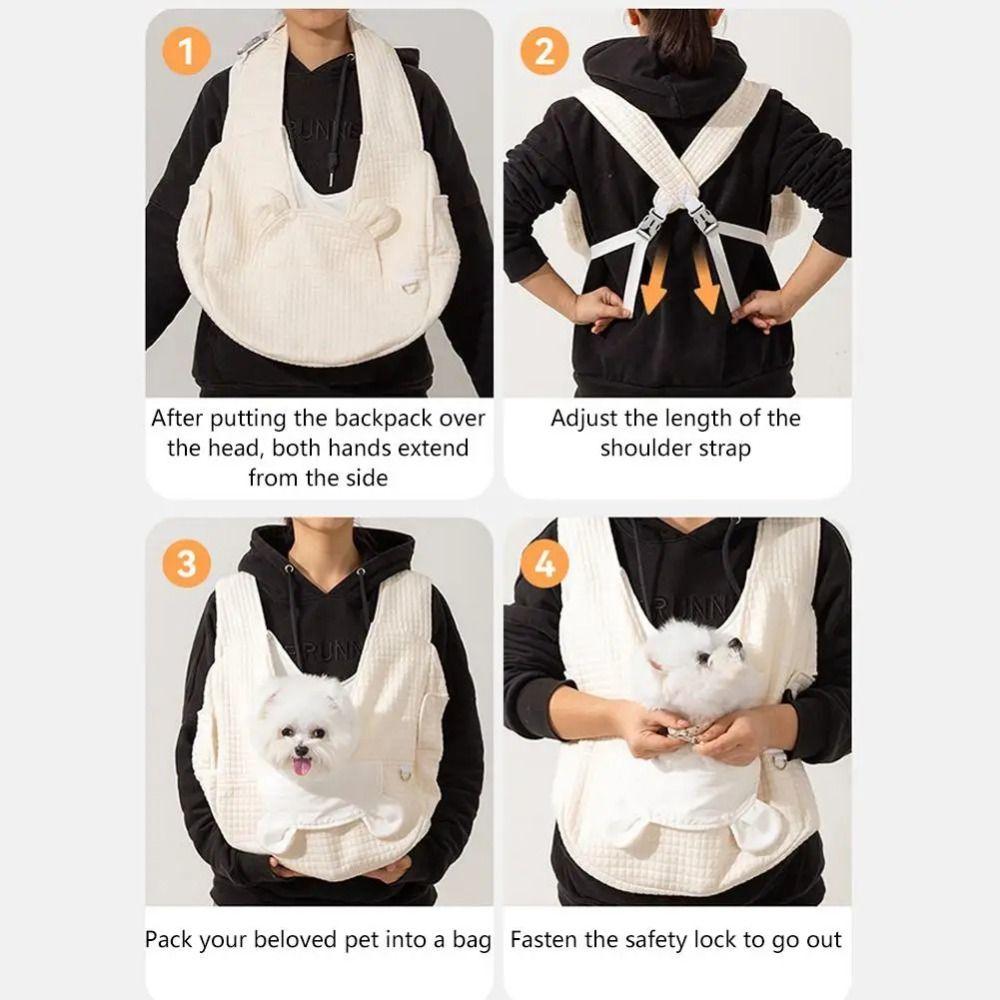 Portable Pet Front Dog Bag Creative Dog Front Carrier Pet Backpack Carrier  Pet Supplies