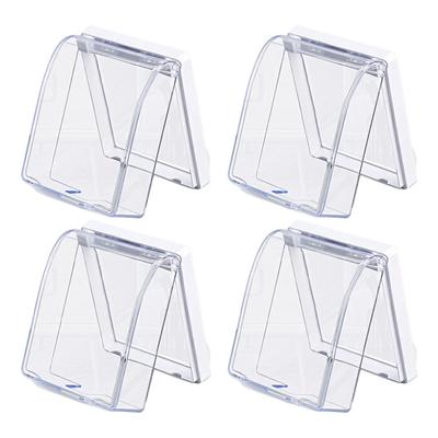 Waterproof Transparent Socket Boxes 4 PCS Self Splash Proof Covers for Secure Electrical Socket Protection In Wet Areas