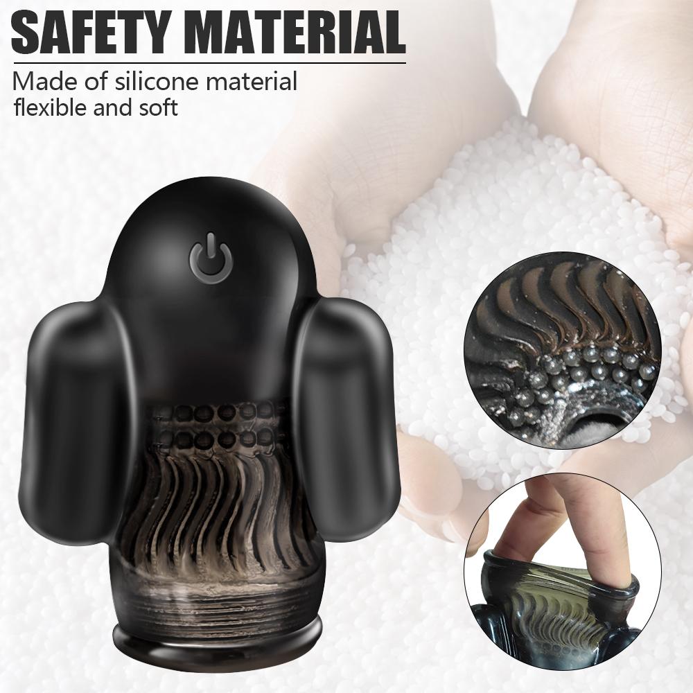 Eichel Trainer Penis Eichel Vibratoren Männlicher Verzögerungs-Ausdauer-Trainer Vibrator Fernbedienung Männliche Masturbation Sexspielzeug Für Männer