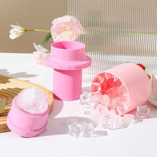 Whiskey Ice Ball Mold with Lid Food-Grade Silicone Sphere Tray for Freezer Easy-Release Leak-Proof, Stackable Dishwasher Safe Cocktail Accessory