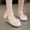 Girls' Half Sandals Summer Korean Version Soft Soled Children's Leather Shoes, Mid Size Children's Crystal Shoes, Baby Princess Shoes