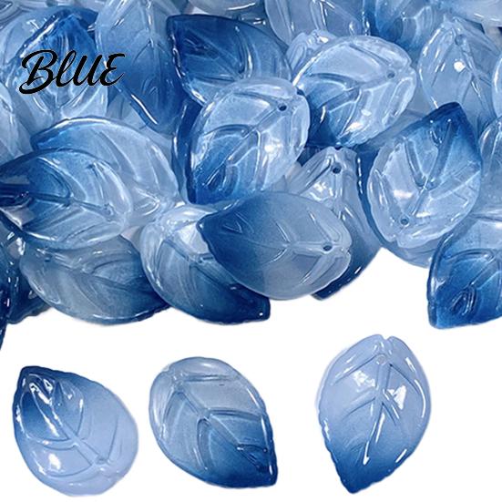 50 Leaf Beads Pack 50Pcs Glass Camellia Tea Pendant