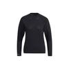 Solid Color Hollow Round Neck Pullover Sweater Women Sweater Black HB3569