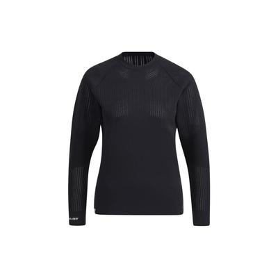 Solid Color Hollow Round Neck Pullover Sweater Women Sweater Black HB3569