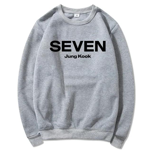 Letter Print JungKook Seven Hoodie Unisex/Unisex Harajuku Aesthetic Hoodies Unisex Autumn Winter Pullovers Sweatshirts Dropshipping